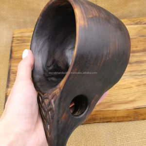 แก้วเบียร์ทำจากไม้เกรดอาหารบริสุทธิ์500มล. ดีไซน์หน้าหมาป่าทำจากเหล็กเกรดอาหารบริสุทธิ์ออกแบบได้ตามต้องการ - Product Image 1