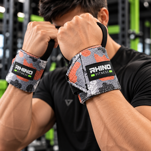 สายรัดข้อมือลายพรางคุณภาพสูง Rhino Fitness สำหรับยกน้ำหนัก พร้อมแถบตีนตุ๊กแก สำหรับออกกำลังกาย - Product Image 3