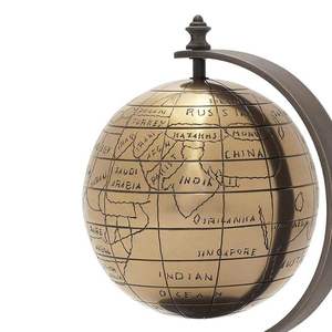 Decorative Metal Globe Showpiece for Home Office Table and Bookshelf <b>Display</b> At Best Price - Product Image 4