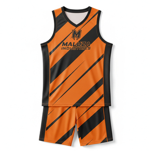 Ensemble d'uniformes de basketball sublimés haute performance, légers, à séchage rapide, pour hommes, vêtements d'entraînement de basketball, design personnalisé - Product Image 1