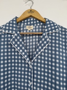 Women's 100% Cotton Gingham <b>Pajama</b> Set Short Sleeve Button-Up Sleepwear Regular Fit <b>Plaid</b> Pattern Casual Lounge Wear - Product Image 2