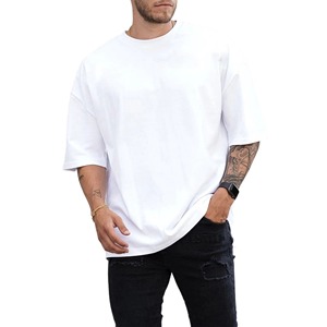 T-shirt en coton pour homme, style streetwear, 180 GSM, nouvelle mode, fournisseur exclusif du Pakistan, dernier design 2026, support OEM - Product Image 1