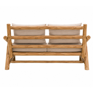 Juego de Sofás Kayana de Madera de Teca Sólida, Estilo Rústico, Calidad Premium, Resistente a la Intemperie, Muebles de Jardín, Patio o Resort, 4 Plazas - Product Image 6