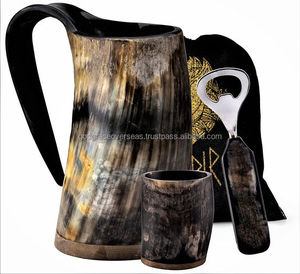 Mug en corne de viking artisanal de qualité supérieure, isolation thermique 24 heures, nouveau design, avec couvercle, pour café, idéal pour les voyages, produit très demandé - Product Image 5