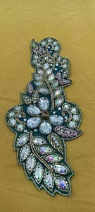 Handcrafted Floral Beaded <b>Sequin</b> Appliques for Women Clothing Fashion Garment Trims Wholesale Textile Decor Premium Quality <b>Art</b> - Product Image 1