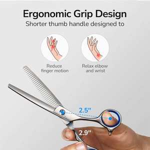 Tijeras de Peluquería Profesionales de Acero Inoxidable Resistentes a la Corrosión, con 32 Dientes y Agarre Equilibrado - Product Image 4