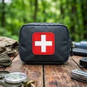 Écussons PVC personnalisés en gros avec logo croisé, badges 3D en caoutchouc souple pour pochettes et kits - Product Image 3