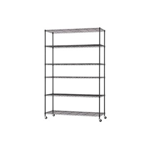 Étagère de cuisine noire en acier inoxydable 6 couches de qualité supérieure, organisateur de rangement multi-niveaux pour ustensiles de cuisine, vaisselle, bouteilles, au meilleur prix - Product Image 2