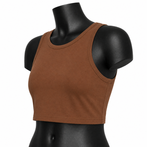 Custom Sleeveless Yoga Gym Fitness Activewear Wholesale Sportswear Solid Sports <b>Crop</b> Tank <b>Top</b> - Product Image 3