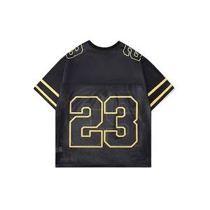 Print Logo Front Unisex V-neck Quick Dry Breathable Regular Short Soccer Basketball Baseball Cropped <b>Drop</b> Shoulder Mesh Elastic - Product Image 5