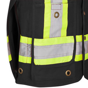 Multi Pocket Reflective Work <b>Vest</b> High Visibility Safety Apparel for Construction Warehouse and <b>Utility</b> Workers - Product Image 6