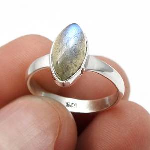 Unique Design 925 Sterling Silver <b>Ring</b> With Brilliant Marquise Cut <b>Labradorite</b> Gemstone Handmade Bohemian <b>Ring</b> For Girls - Product Image 2