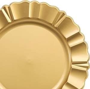Elegante Plato Base Dorado Decorativo para Cena, para Decoración de Mesa de Banquete de Hotel - Product Image 3