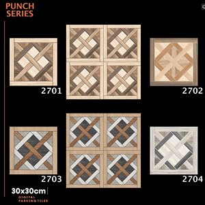 Dalles de stationnement numériques extérieures haute résistance en céramique mate 300x300mm 30x30cm 12x12 pouces pour allées à usage intensif - Product Image 1