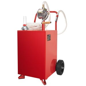 Tanque Portátil de Combustible de 20 Galones con Bomba de Transferencia Manual, Tanque de Almacenamiento de Diésel y Gasolina, Ruedas de 10 Pulgadas - Equipo de Manejo de Materiales - Product Image 1