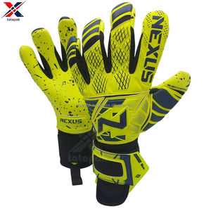 Gants de sport en cuir unisexe de haute qualité, pour gardiens de but, respirants, antidérapants, fermeture à boucle et crochet, vente en gros, doigts - Product Image 2