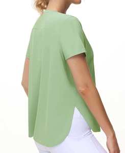 Camiseta Lisa para Mujer, Corte Regular, Suave, 100% Algodón, Informal, Básica, para Primavera, Ecológica, Hecha en Pakistán, Servicio OEM - Product Image 3