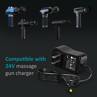 Alimentation 24V 2A, chargeur secteur DC 24V, adaptateur AC/DC pour bandes LED, jouets à roulettes, pistolets de massage avec 10 prises DC