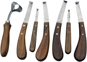 ORTHO GENIX Cuchillo de Herrador con Hoja de Acero Inoxidable y Mango Ergonómico de Madera, Herramienta de Grado Veterinario para Caballos y Ganado - Product Image 2
