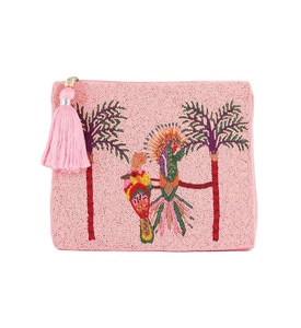 À la mode à la main perlée broderie fleur Mini sac à fermeture éclair belle à la mode élégant élégant Premium et fantaisie choix de l'Inde - Product Image 3