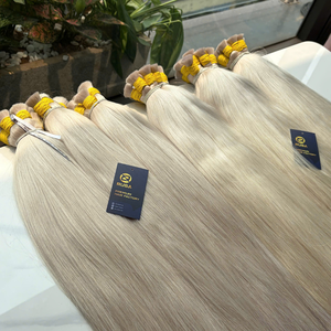 Extensions de cheveux en vrac RUSA HAIR 100g Cheveux humains vierges vietnamiens Super Double Drawn Sans synthétique Couleur blonde - Product Image 1