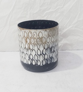 Maceta Redonda de Metal, Diseño Decorativo de Puntos, Moderna, para Interiores y Exteriores, Maceta de Hierro para Mesa, Hogar, Balcón - Product Image 3