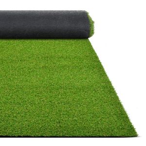 Gazon artificiel réaliste 6ftx10ft 0.8in pour intérieur et extérieur, tapis en herbe synthétique avec trous de drainage, fausse pelouse pour aménagement paysager et plantes d'extérieur - Product Image 1
