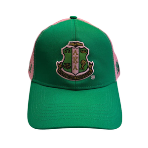 Gorra de Béisbol Colorblock Verde AKA, Azul, Blanco y Negro, Ajustable, Bordada, Informal, de Algodón, con Cierre a Presión, Unisex, para Exteriores - Product Image 1
