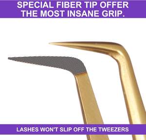 Pinzas para Pestañas de Acero Inoxidable Estilo Japonés, Logotipo Personalizado, Antiestáticas, Diseño Duradero, Agarre Perfecto, Punta Suave para Pestañas - Product Image 4