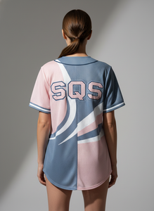 Camiseta Deportiva Casual de Manga Corta para Mujer, Talla Grande, Estilo Rugby, Ropa Urbana Americana, Hecha de Malla - Product Image 5