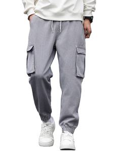 Pantalon en molleton de coton premium léger pour homme, respirant, séchage rapide, confort ultime, design élégant, brodé - Product Image 6