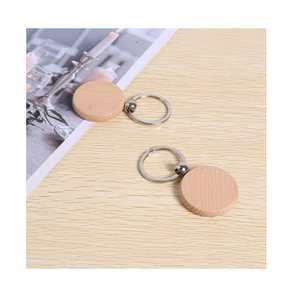 Wood Keychain Wood House Shape Keychain With Metal <b>Ring</b> Wooden <b>Keyring</b> Best Selling Sale - Product Image 3
