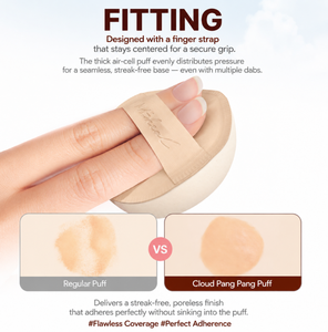 Éponge de maquillage coréenne MAKEHEAL Cloud Pang Pang Puff 2P, forme goutte, grande taille 66 mm, pour fond de teint, K-Beauty - Product Image 6