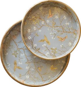 Vintage Enamel Serving Tray Classic White Enamel Metal Tray Rectangular Enamelware Serving Tray - Product Image 1