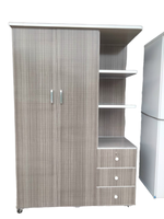 Armoire à tiroirs en plastique Verrouillage Chambre à coucher Suspendus Vêtements simples Armoires en plastique avec poignées d'étagère de porte pour bébé dames