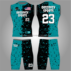 7v7 Uniform High Quality <b>Compression</b> With American 7on7 Jersey Sleeveless Best Sublimated Flag Football Uniform - Product Image 1