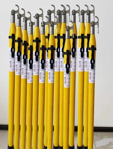 High Voltage Telescopic Hot Stick Electrical Fiberglass Triangle Shape - Product Image 3