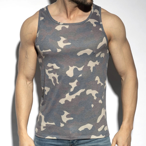 Débardeur Homme Tricoté Personnalisé de Haute Qualité 100% Polyester Tie-Dye Col Rond Respirant Séchage Rapide pour la Gym - Product Image 1