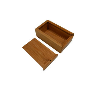 Urne funéraire rectangulaire en bois faite à la main pour animaux de compagnie – Conteneur durable pour cendres d'animaux - Product Image 1
