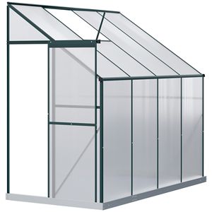 Serra per Hobby 8FT X 4FT X 7FT, Ecologica, con Tetto Inclinato in Policarbonato, Kit Serra con Telaio in Alluminio, Porta Scorrevole e Ventilazione sul Tetto - Product Image 1
