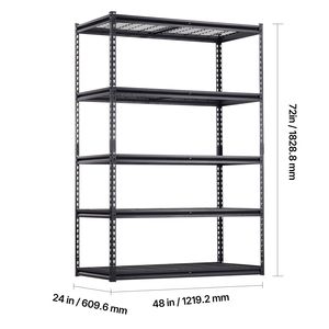 Scaffali di Stoccaggio a 5 Ripiani per Carichi Pesanti da 1360 kg, 61 cm di Profondità x 122 cm di Larghezza x 183 cm di Altezza, Scaffalatura Industriale in Metallo Regolabile per Garage - Product Image 6