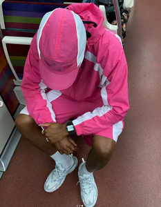 Ensemble de survêtements unisexes pour hommes avec logo personnalisé OEM, veste zippée réfléchissante, shorts de sport en nylon, coupe-vent - Product Image 6