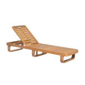 Chaise longue de jardin en teck réglable pour extérieur, idéale pour la piscine et la terrasse - Product Image 4