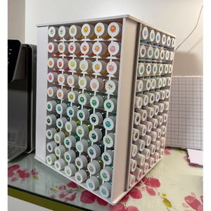 Organisateur de bureau rotatif en PVC, boîte de rangement multi-compartiments, support de présentation rotatif à 360 degrés pour accessoires et perles - Product Image 6