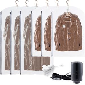 Pompa ad aria elettrica con clip scorrevole per sacchi sottovuoto salvaspazio per vestiti e indumenti - Product Image 1