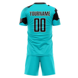 เสื้อฟุตบอลคุณภาพสูง เสื้อเจอร์ซีย์ผู้ชายแบบกำหนดเอง ชุดฟุตบอล เสื้อยืด ชุดกีฬาฟุตบอล พิมพ์ลายแบบ Sublimation สำหรับแฟนบอล/นักเตะ - Product Image 4