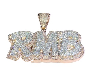 จี้เพชรโมอิสรูปตัวอักษรสีเงินสเตอริ่งจี้ตัวอักษรสั่งทำได้สวยงามและเครื่องประดับเพชรอื่นๆ - Product Image 3