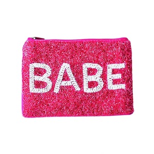 Porte-monnaie perlé fait main BABE pour l'été, personnalisé style voyage, durable pour un usage quotidien et personnalisable - Product Image 1