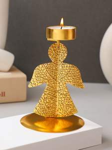 Porte-bougie en métal pour bougies chauffe-plat, favorise des choix de décoration durables et de longue durée, crée une ambiance chaleureuse pour les invités et la famille. - Product Image 2