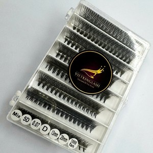 Pestañas de Volumen de Pelo Sintético de Fábrica, Longitudes Mixtas, Naturales, Largas, Negro Mate, Aplicación Uniforme, Hechas a Mano, Curvatura CC/DD/M/L - Product Image 5